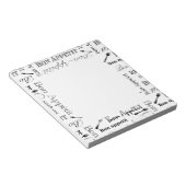 Bon Appetit Gourmet Koch Elegantes Muster Notizblock (angewinkelt)