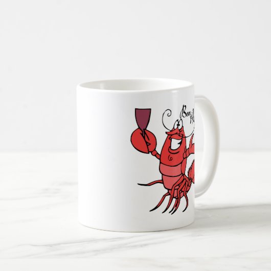 Bon Appetit Hummer Kaffeetasse (VorderseiteRechts)