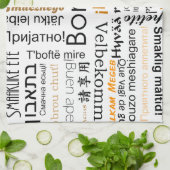 Bon appetit in anderen Sprachen - Orange Handtuch (Gefaltet)