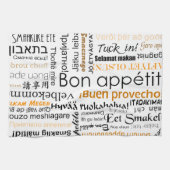 Bon appetit in anderen Sprachen - Orange Handtuch (Horizontal)