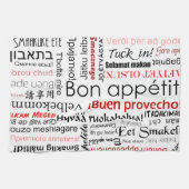 Bon appetit in anderen Sprachen - Rot Geschirrtuch (Horizontal)