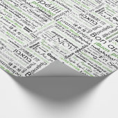 Bon appetit in vielen Sprachen - Grün Geschenkpapier (Ecke)