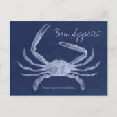 Bon Appétit King Crab Rezept Card Postkarte (Vorderseite)