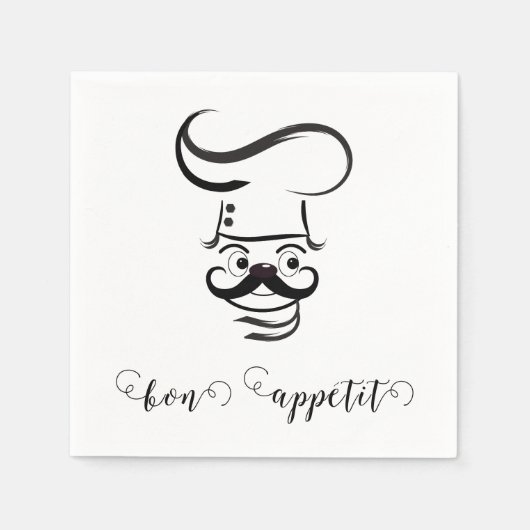 Bon Appetit Koch Paper Napkin Serviette (Vorderseite)