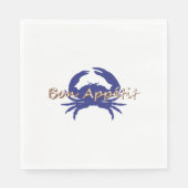 Bon-Appetit- Little-BLUE_Crab-Everyday- Celebrate Serviette (Vorderseite)