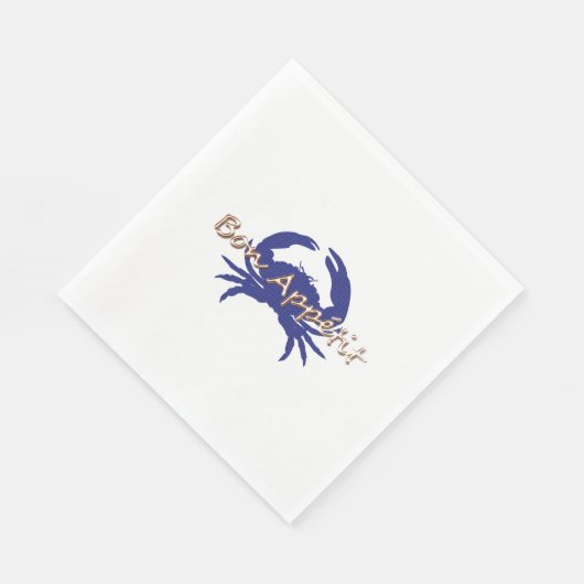 Bon-Appetit- Little-BLUE_Crab-Everyday- Celebrate Serviette (Ecke)