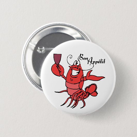 Bon Appetit Lobster Button (Vorne & Hinten)