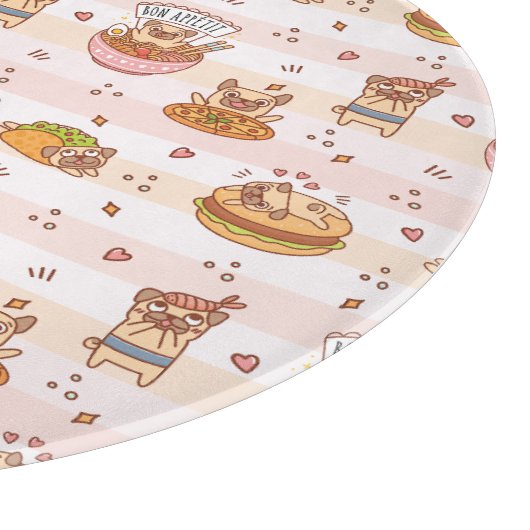 Bon Appetit Mops Food Schneidebrett (Ecke)