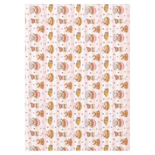Bon Appetit Mops Food Tischdecke (Vorderseite)