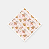 Bön Appetit Mops mit Nahrung Ramen Sushi Serviette (Ecke)