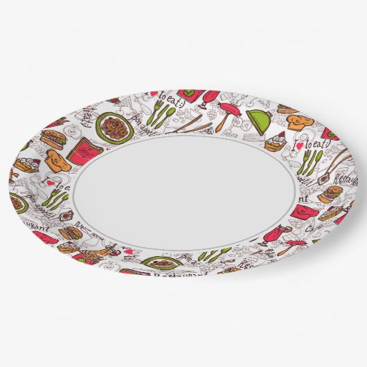 Bön-Appetit Pappteller (Schrägansicht)