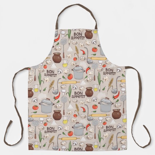 Bon Appetit Pattern Schürze (Vorderseite)