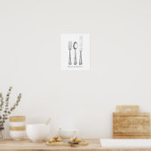 Bon appétit poster Französisches Zitat Vorlage (Küche)