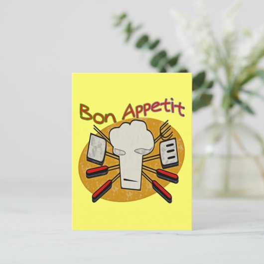Bön-Appetit Postkarte (Stehend Vorderseite)