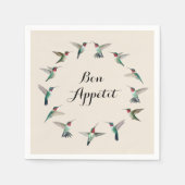 Bon Appétit Ruby-throated Hummingbirds Serviette (Vorderseite)