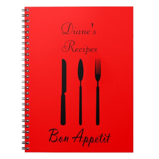 Bon Appetit Table Setting Rezept Notebook Notizblock (Vorderseite)