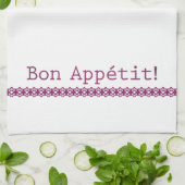 Bon Appétit Teetuch Lila Spitze Geschirrtuch (Gefaltet)
