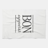 BON APPETIT Typografie Feinschmecker Zitat Geschirrtuch (Horizontal)