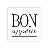 BON APPETIT Typografie Lebensmittelangebot Gummistempel (Prägung)