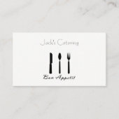 Bon Appetit und Tafelsilber-Visitenkarte Visitenkarte (Vorderseite)