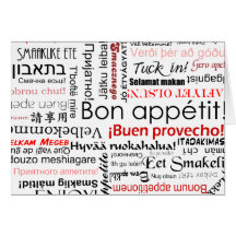 Bon appetit viele in der unterschiedlichen