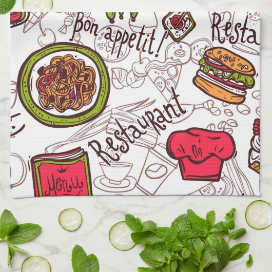 Bon Appetite  Geschirrtuch (Gefaltet)