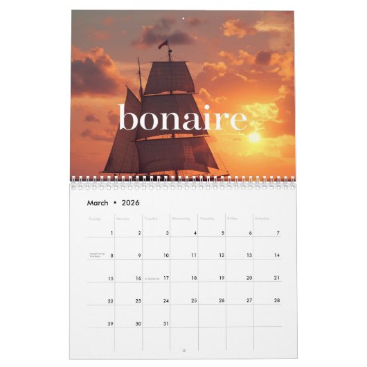bon bini bonaire kalender (Mär 2026)
