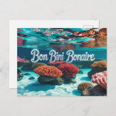 Bon bini bonaire Postkarte (Vorne/Hinten)