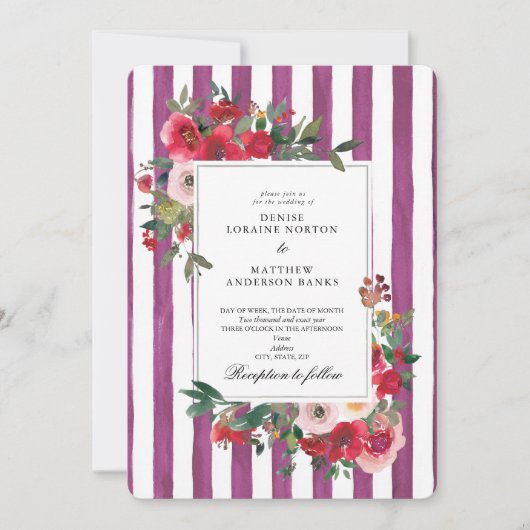 Bon Bon Colored Wedding Einladung (Vorderseite)