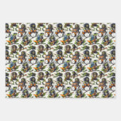 Bon Froggi Frog Rock Band Funny Gift Wrap Set Geschenkpapier Set (Vorderseite)