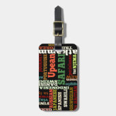 Bon Italian Irish Safari Hapanese Voyage Gepäckanhänger (Vorderseite vertikal)