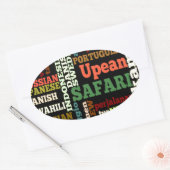 Bon Italian Irish Safari Hapanese Voyage Ovaler Aufkleber (Umschlag)