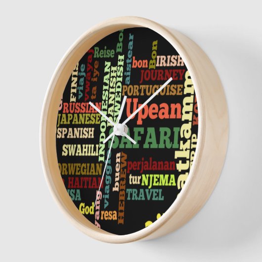 Bon Italian Irish Safari Hapanese Voyage Wanduhr (Winkel)