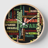 Bon Italian Irish Safari Hapanese Voyage Wanduhr (Vorderseite)