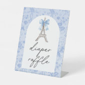 Bon Jour Be Blue Toile Diaper Sockelschild (Vorderseite)