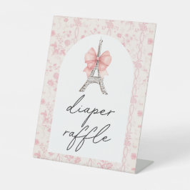 Bon Jour be Pink Toile Diaper Raffel Sockelschild