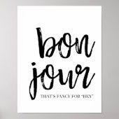 Bon Jour Poster (Vorne)