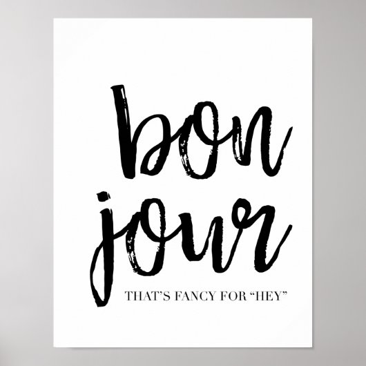 Bon Jour Poster (Vorne)