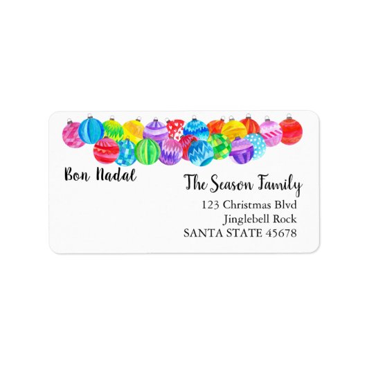 Bon Nadal Catalan Weihnachtslabel Adressaufkleber (Vorne)