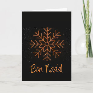 Bon Nadal Crystal Lights Feiertagskarte