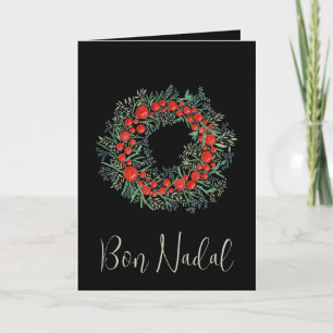 Bon Nadal, Kataloniens Weihnachtskranz Feiertagskarte