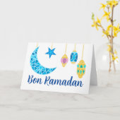 Bon Ramadan Greetings in Französisch Fanoos Karte (Gelbe Blume)