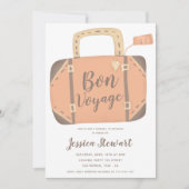 Bon-Reise-Koffer Spaß Abschied verlassend Party Einladung (Vorderseite)