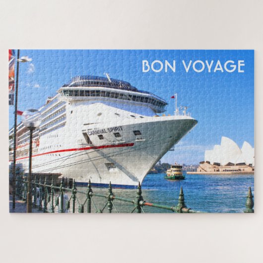Bön-Reise: Kreuzfahrtschiff im Hafen Puzzle (Horizontal)