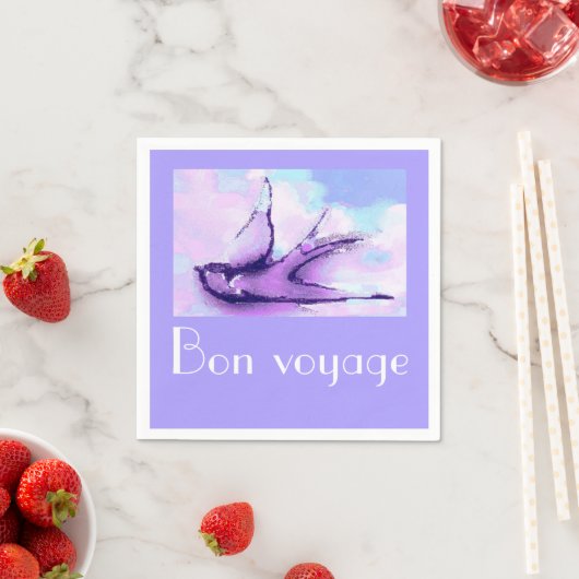 Bön-Reise - Schwalbenvogel Serviette (Beispiel)