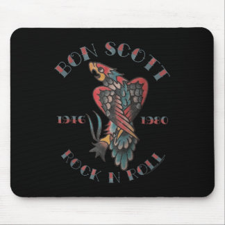Bon Scott Rock'n'Roll Tattoo 1946-1980 Mousepad
