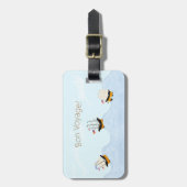 "Bön Voyage!" 3 Hübsche Schiffe auf See Custom Gepäckanhänger (Vorderseite vertikal)