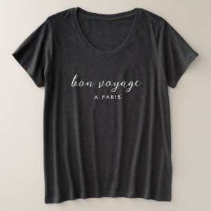 Bon Voyage a Paris grau plus Shirt für Frauen