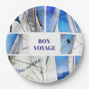 Bon Voyage Agean Gulet Artistic Collage Pappteller