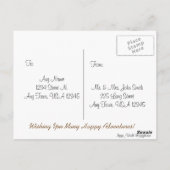 Bon Voyage Airplane Postkarte (Rückseite)